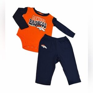 NFL Denver Broncos Kids Matching Set - Orange and Navy